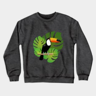 Toucan in the Green Crewneck Sweatshirt